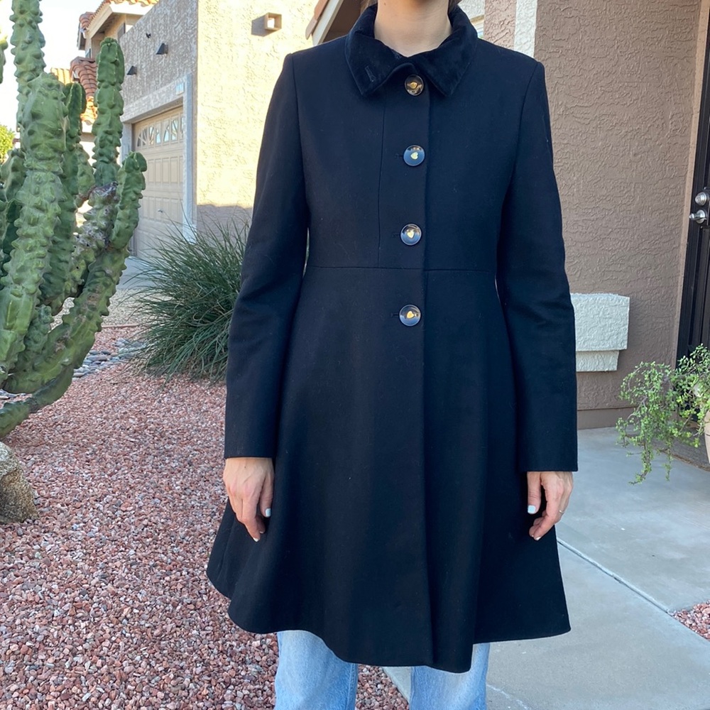 Betsey Johnson Heart Button Pea Coat
